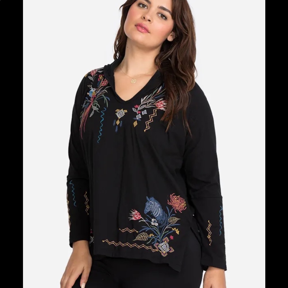 NWT in bag! Johnny Was Watipaso Beach Raw Contrast Hoodie